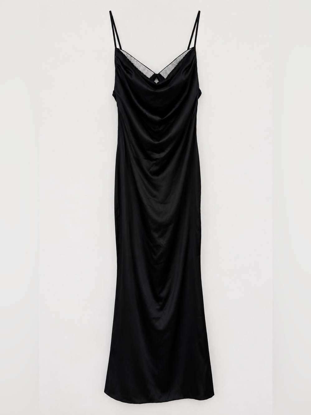 Victoria's Secret Black Satin Slip Gown
